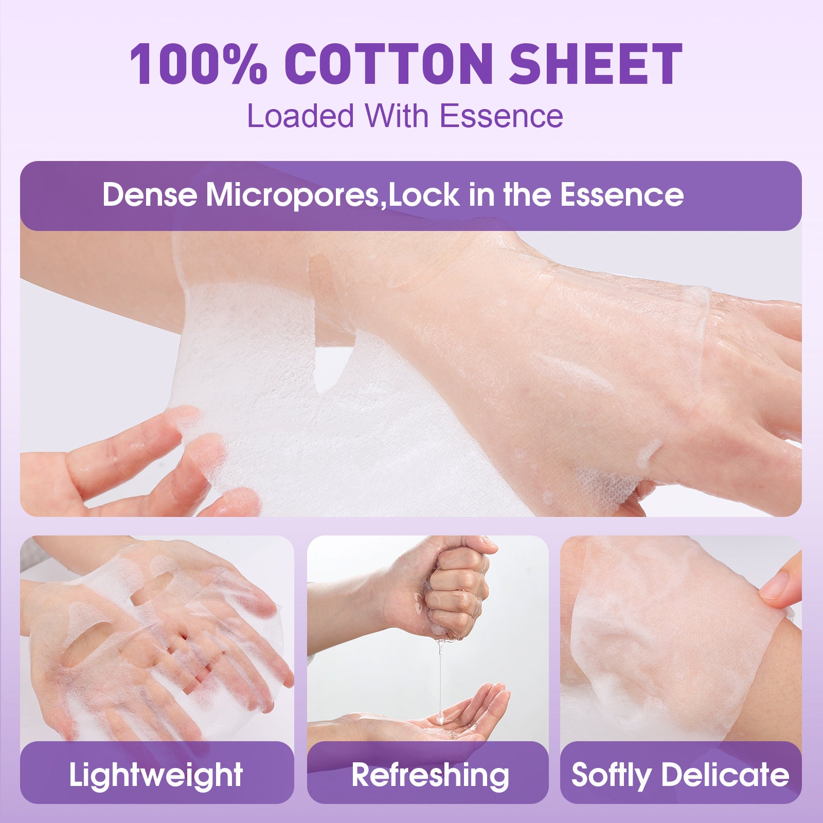 KONEUK 20 Pack Sheet Face Masks Skincare for Women, Collagen Hydrating Facial Mask Set, Bulk Skin Care Face Mask for Dry Skin, Spa Party Favors and Spa Gifts for Women