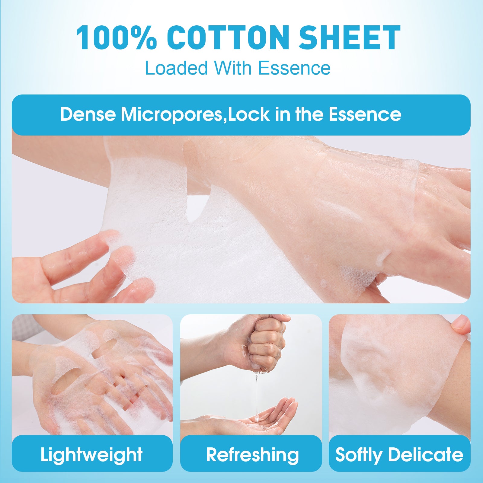 KONEUK 10 Pack Moisturizing Face Masks Skincare for Women, Collagen Hydrating Sheet Face Mask Set, Facial Mask for Women Skin Care, Spa Party Favors and Spa Day Gifts