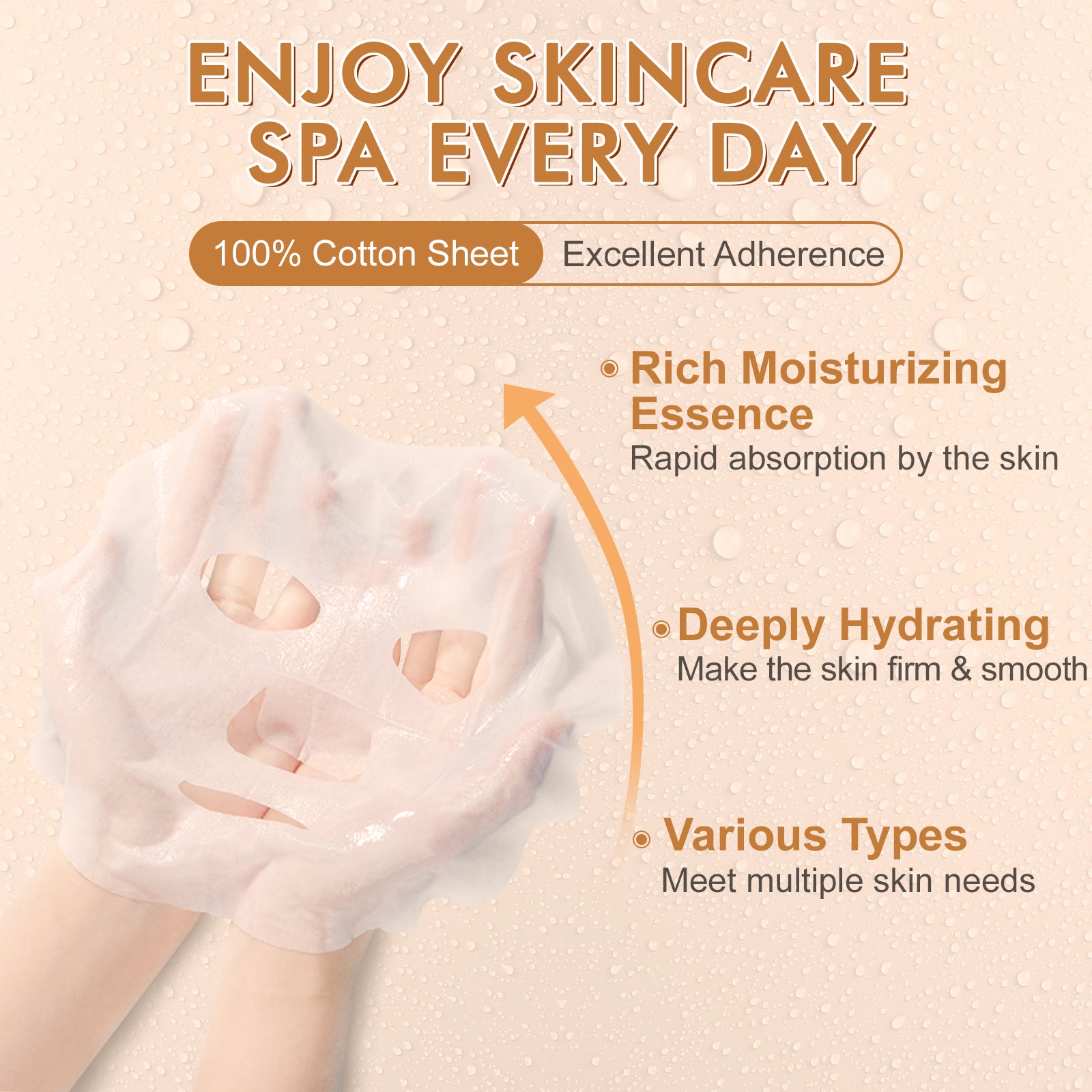 KONEUK 60 Pack Collagen Essence Face Masks Skincare for Women, Hydrating Sheet Face Masks Suitable for Dry and Sensitive Skin, Bulk Facial Masks for Women Skin Care, Face Mask Gifts Set for Spa Party