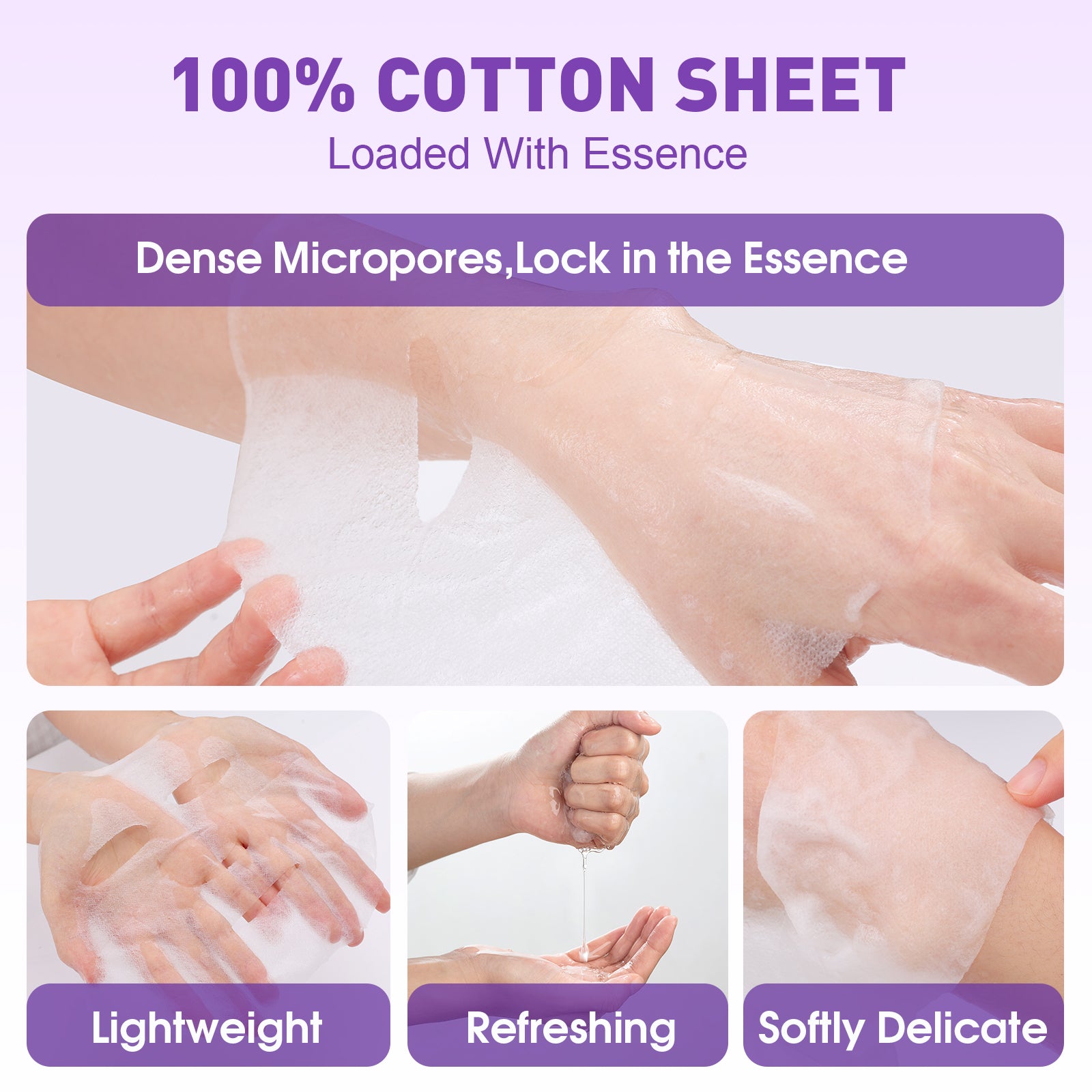 KONEUK 24 Pack Sheet Hydrating Face Masks Skincare, Soothing & Moisturizing Face Mask for All Skin Types, Bulk Collagen Face Mask for Women Skin Care, Facial Masks Set Spa Gifts for Women
