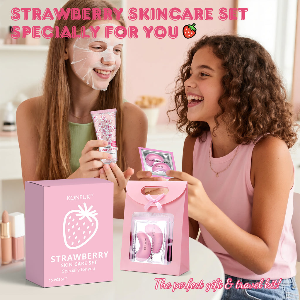 15 PACK Skincare Gift Set for Teen Girls, Travel Kit & Skin Care Gifts with Under Eye Patches, Facial Masks, Hand Cream, Lip Mask, Body Lotions, Skincare Gifts for Kids, Mothers Day Gift, Teacher Gift