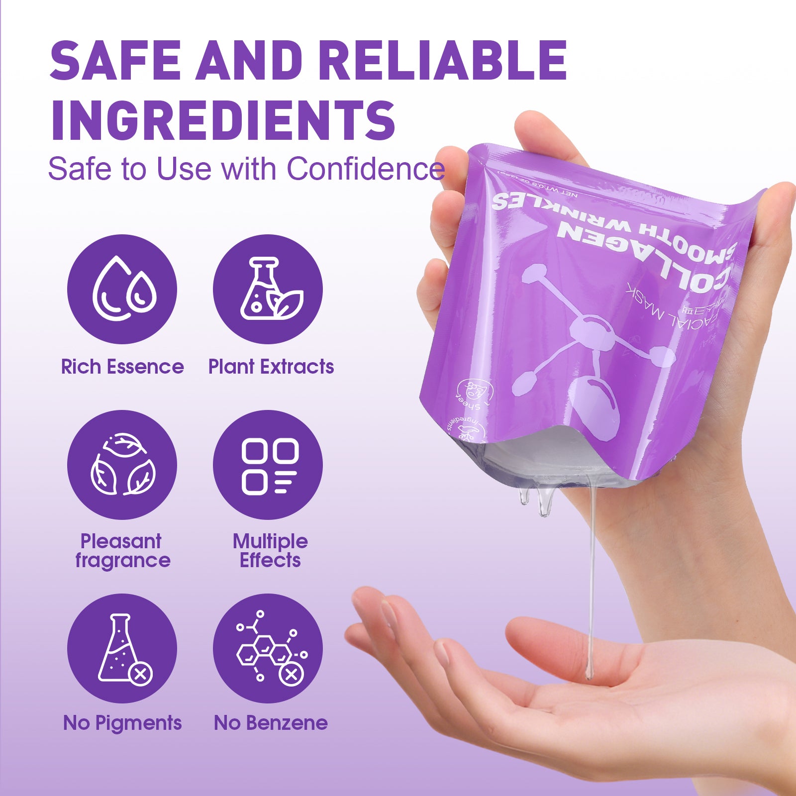 KONEUK 24 Pack Sheet Hydrating Face Masks Skincare, Soothing & Moisturizing Face Mask for All Skin Types, Bulk Collagen Face Mask for Women Skin Care, Facial Masks Set Spa Gifts for Women