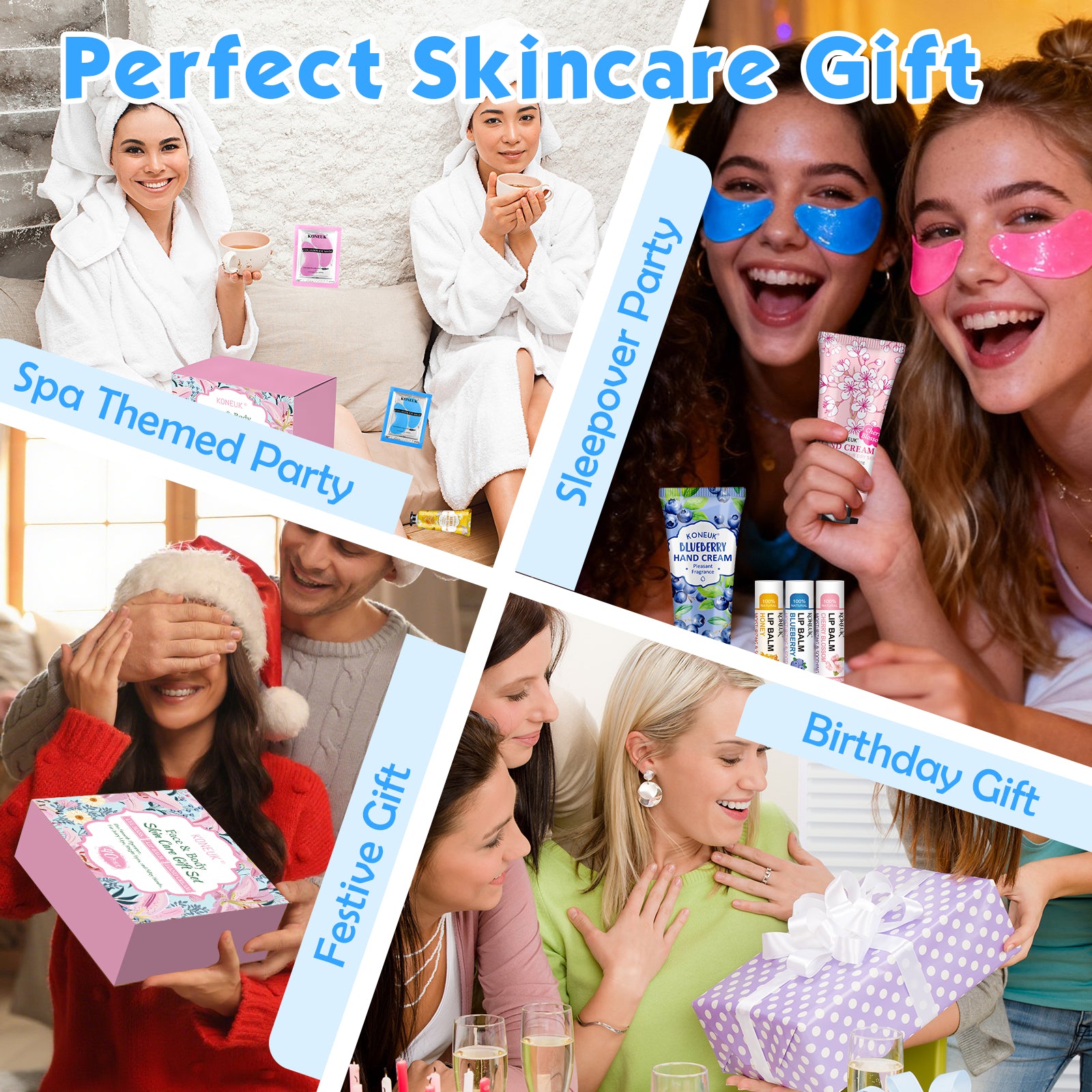 120 Pcs Spa Party Favors Set of Under Eye Patches, Bulk Hand Creams and Lip Balms Bulk, Perfect Bulk Gifts Kit for Women & Teen girls, Thank You Gift for Mom, Teacher Gifts, Sleepover Party Supplies